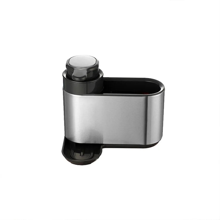 Kitchen Sink Caddy Organizer Stainless Steel Brush Holder Dish Soap Dispenser