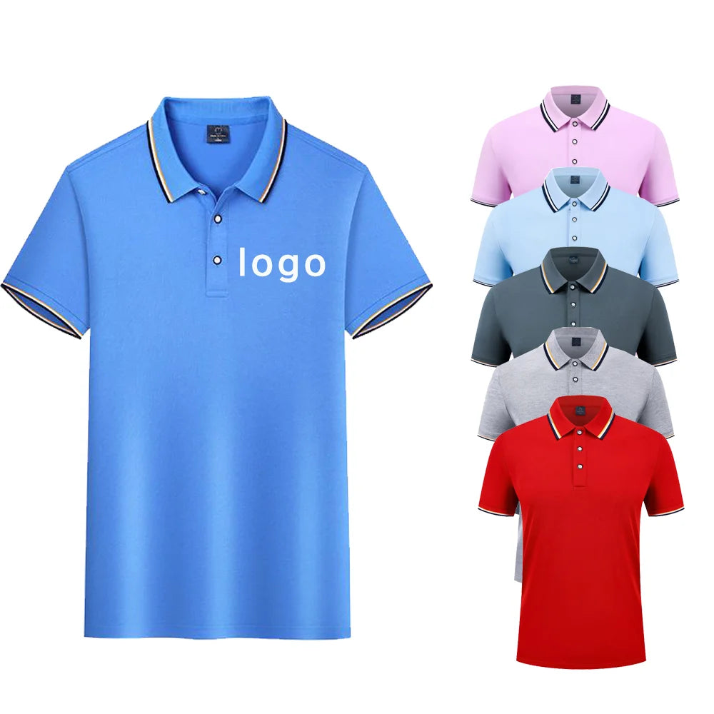 Wholesale 100% Polyester Polo Customization Mens T Shirt Custom Embroidered Golf Polo Shirts Polyester Polo Shirt for Men