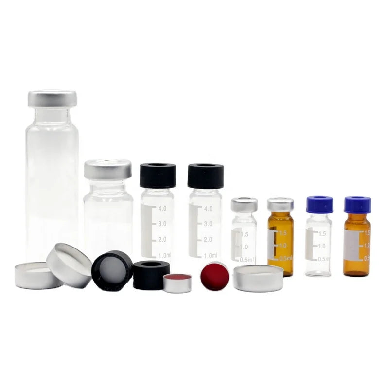Borosilicate Glass Headspace Autosampler Sample Vials HPLC Chromatography Instrument Eye Drop Infusion Rubber Screen Printed