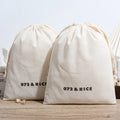 Wholesale Recyclable Cotton Linen Calico Drawstring Bags for Coffee Dust Clothing & Food Storage