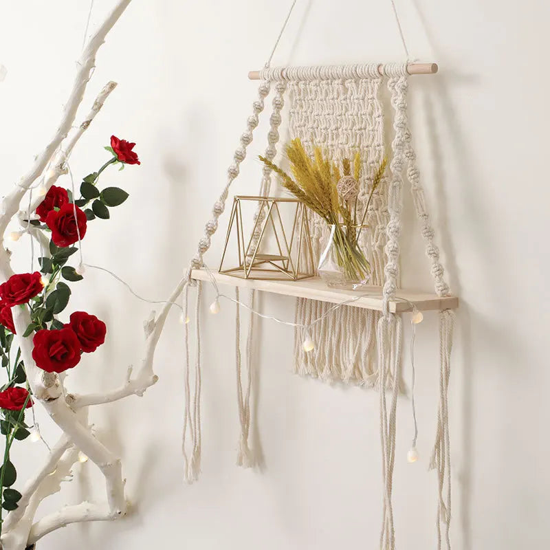 Macrame Wall Hanging Small Woven Tapestry Wall Art Decor Hanging Plants Hanging Planter