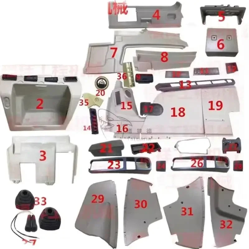 TALUADA Excavator Cabin E312 E320 E330 E345C Cab Interior Decoration Board Interior Trim Board
