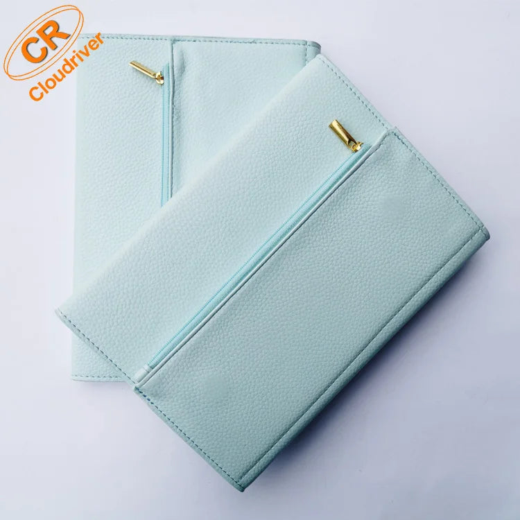 2022 Custom Printed A5 Notebook for Ladies Luxury Journal with Paper and Fabric Leather Cover Pocket Size Gift for Girls