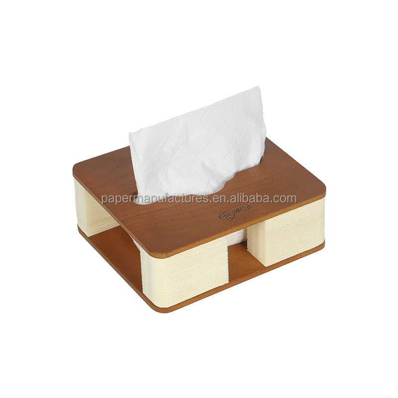 Eco-Friendly Honeycomb Paper Tissue Box Napkin Box Creative Paper Box with Bamboo Clappers Paper Furnitureshome Decorations