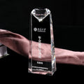 MH-J174 Blank Glass Award or Customized logo Crystal Diamond Trophy Crystal Plaque
