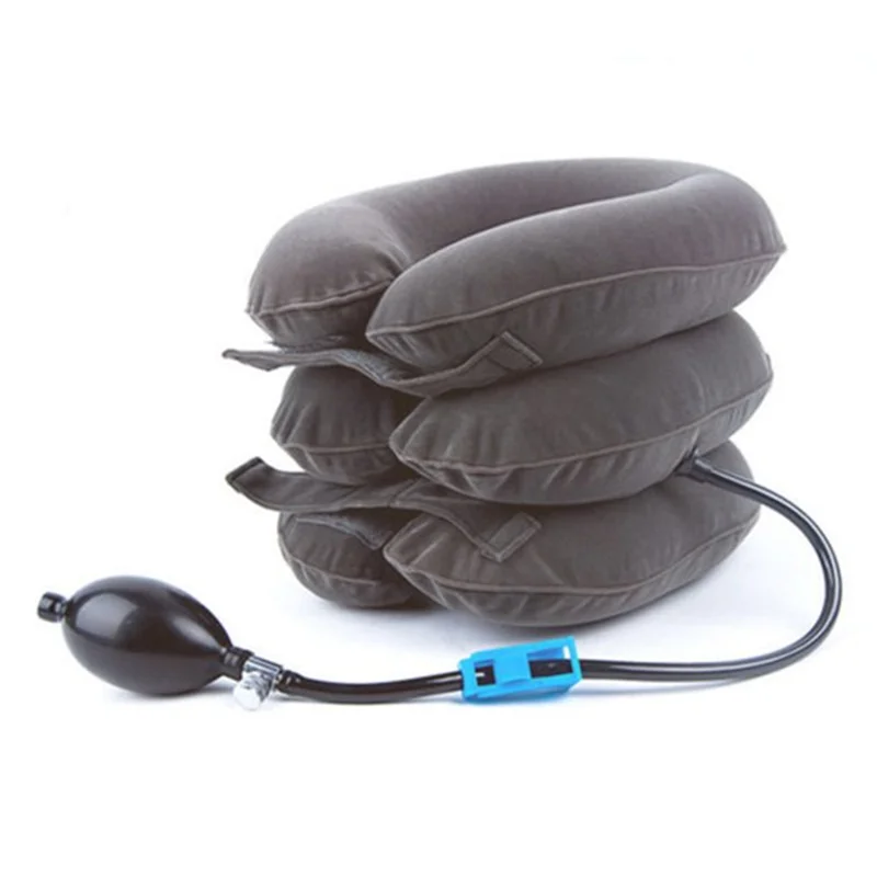 High Quality Customized Half Flannel Inflatable Air Neck Traction Medical Cervical Device Adjustable Comfortable Lightness