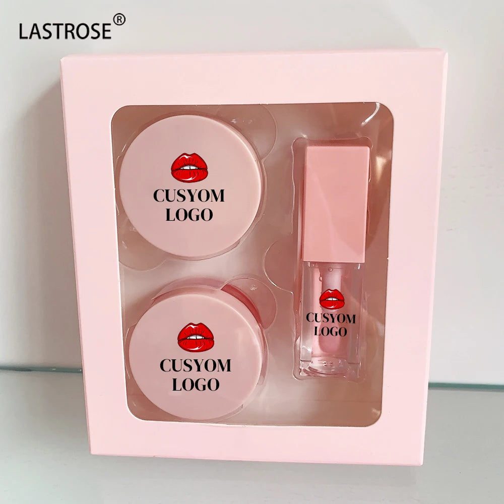 6 Flavors Makeup Lip Care Set 3pcs Kit Private Label Long Lasting Moisturizing Lip Mask Lip Scrub Set