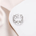 2023 Hot Sales Women Silver Adjustable Simple Charming Stainless Steel Heart Star Ring for Jewelry Gift
