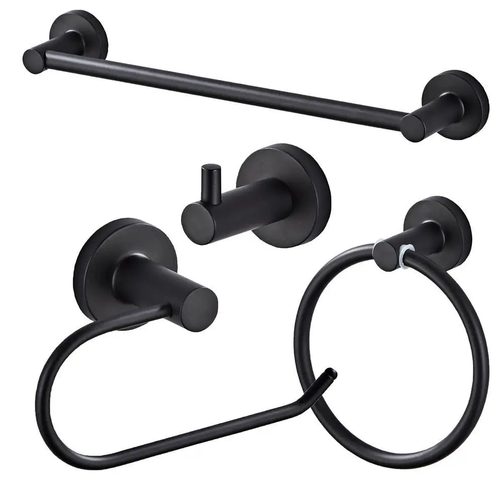 3-Piece Modern Steel Wall-Mounted Bathroom Hardware Accessories Set