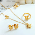 Trendy Fashion Jewelry Stainless Steel 18k Gold Plated Frosted Drusy Butterfly Charm Necklace For Women