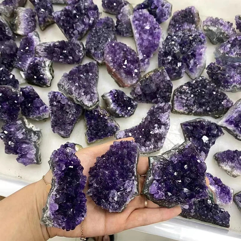 Bulk Wholesale Natural Reiki Rock Amethyst Cluster Healing Raw Unique Amethyst Geode Crystal Cluster for Sale