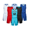 Basketball Uniform Design Red and Logo Prints Name Quick Dry Polyester 2 Piece Sets Men Women Sportswear Basketball Jersey