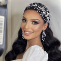 Handmade Exquisite Headwear with Crystal Pearl Headbands Party Wedding Hair Accessories Bridal Headpiece