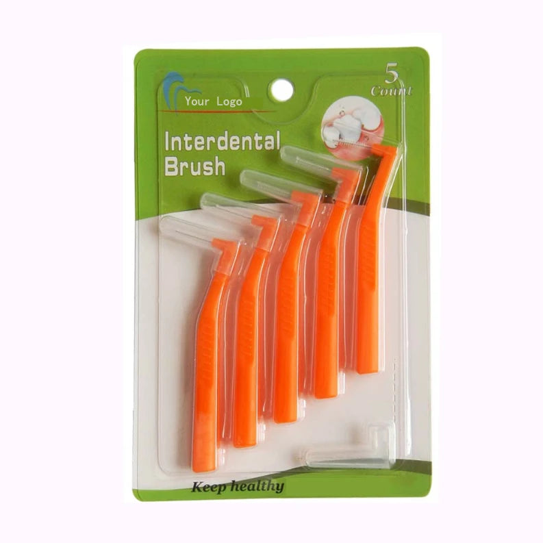 L Shape Adult/Kids Interdental Brush Interdental Toothpick Toothbrush for Oral Care
