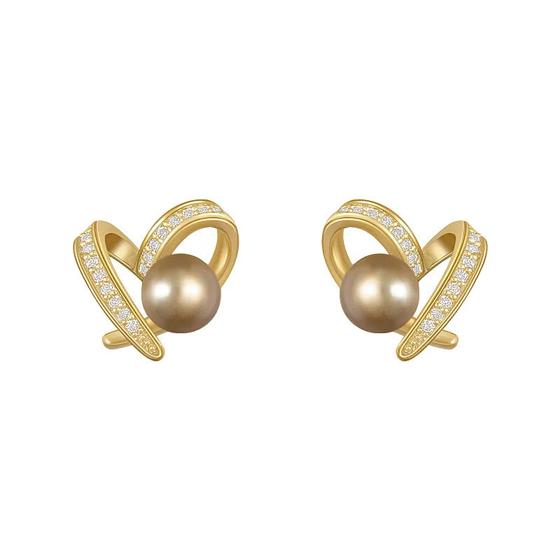 P-each 925 Silver Huggie Earrings Trendy Fashion Accessories with Zircon Stones Alloy Material Elegant Temperament