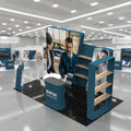 Portable Lightweight Aluminum Tension Fabric Easy Setup 3D Trade Show Display Booth 3x3/3x6/6x6 Custom Color
