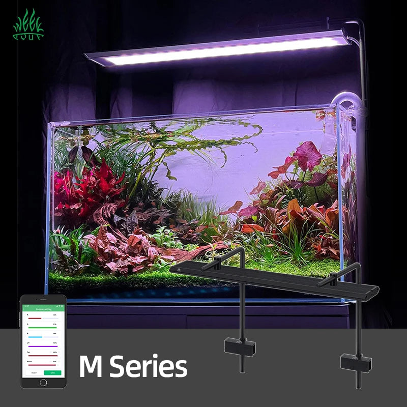 China Factory WEEK M600D PRO Led Aquarium Light APP Intelligent LED Wee d Grow Light for Aquatic Plant Fish Tank