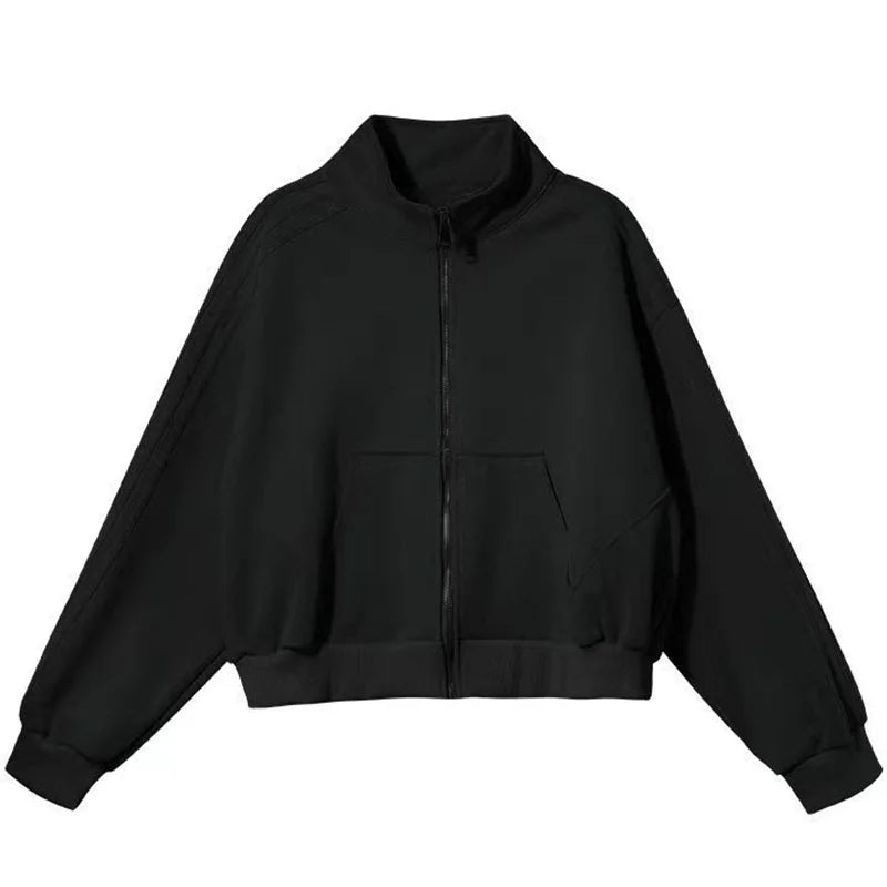 OEM/ODM Wholesale Custom LOGO Winter Stand Collar Full Zip Fitness Women's Jackets with Pockets
