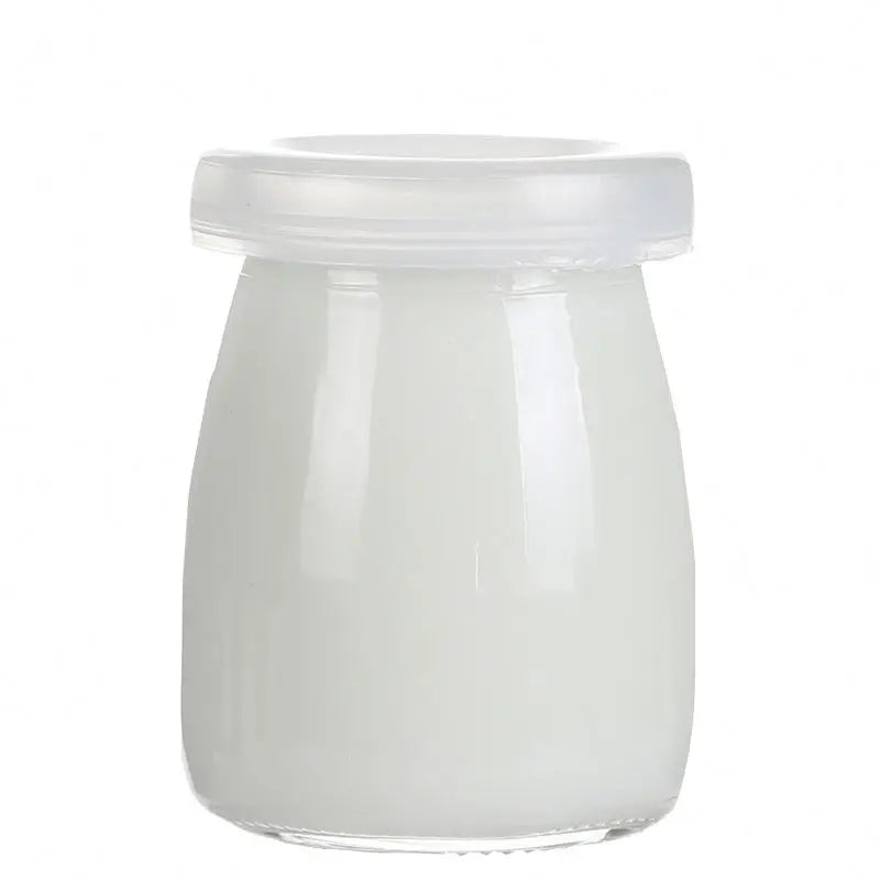 100ml 200ml 300ml Fresh Milk Bottle Glasses Pudding Jar With Metal Lid Food Grade Pudding Glass Bottle Mini Milk Glass Bottle