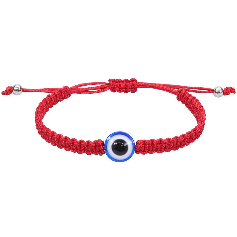 New Arrival Blue Devil's Eye Lucky Rope Woven Adjustable Bracelets Red Rope Braided Bracelet for Women Men