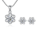 CZCITY Cz Necklace Earring Woman Pendant Korean Fashion Designer Minimalist Lady Iced Out Jewelry Sets