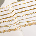 High End PVD 18K Gold Plated Hollow Double-layer Heart Moon Pentastar Zirconia Pendant Snake Chain Anklets Stainless Steel Jewel