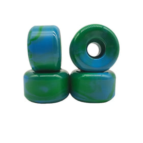 Custom Blue&green Mixed Color 54mm 102A Polyurethane Skateboard Wheel