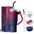 Customized Stainless Steel Metal Mug Travel Coffee Cup 30oz 40oz Tumbler with Handle and Straw