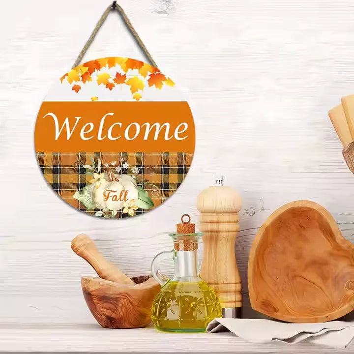 Wall Decoration and Hanging Decoration Thanksgiving Wooden Pendant Hanging Home Decoration Hanging