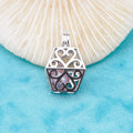 C030115 Sterling Silver Freshwater Pearl Cage Pendant Necklace Jewelry Locket for Pearl Party