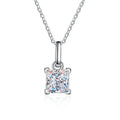 Fashion Jewelry Gra Square Princess Cut Moissanite Diamond 1.2CT Necklace Real 925 Sterling Silver for Women Wedding