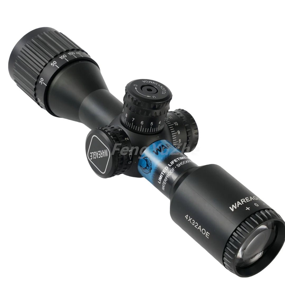 WAREAGLE 4x32 Hunting Optic Scope Red Green  Illumination Tactical Sights Scope  for Hunting
