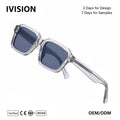 Custom Square Thick Frame Acetate Unisex Polarized Sunglasses 2026 Trendy Designer