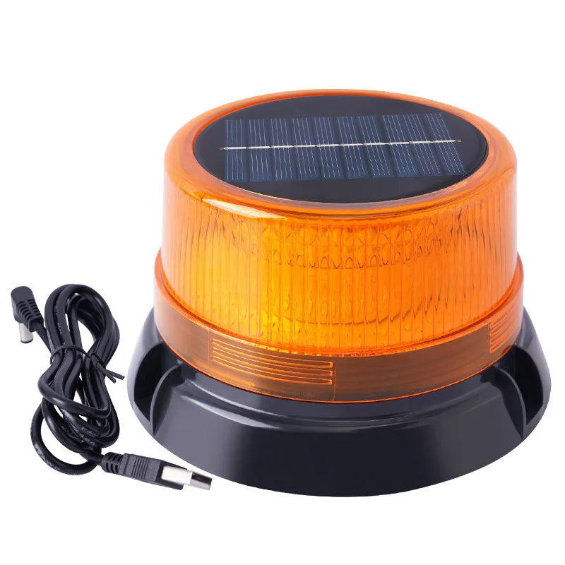 Fangduokeji TYN08 Super Bright 360 Cone 3m Reflective Vehicle-Mounted PC Solar Charging Guardrail Light Traffic Warning