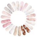 2023 Lady Girl Sweet Princess Oval Fabric Snap Clip Baby Candy Printed Clips Hot Selling Ins Baby Girl Hairclips Wholesale