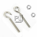 M4 M5 M6 M8 304 Stainless Steel Sheep Eye Screw Bolt Ring Hook with 2pieces Nuts