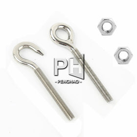 M4 M5 M6 M8 304 Stainless Steel Sheep Eye Screw Bolt Ring Hook with 2pieces Nuts