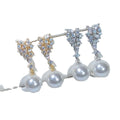 E2390 11-12mm DIY Natural Freshwater Pearl Charm Earrings Mounting Accessory 925 Sterling Silver Gold Plated  Jewelry