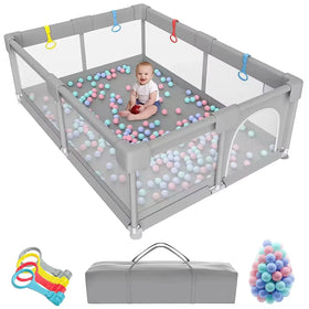 Indoor/Outdoor Foldable Playpen for Kids Corralito Para Bebes Safe Secure Baby Playpen with Safety Features for Babies Toddlers