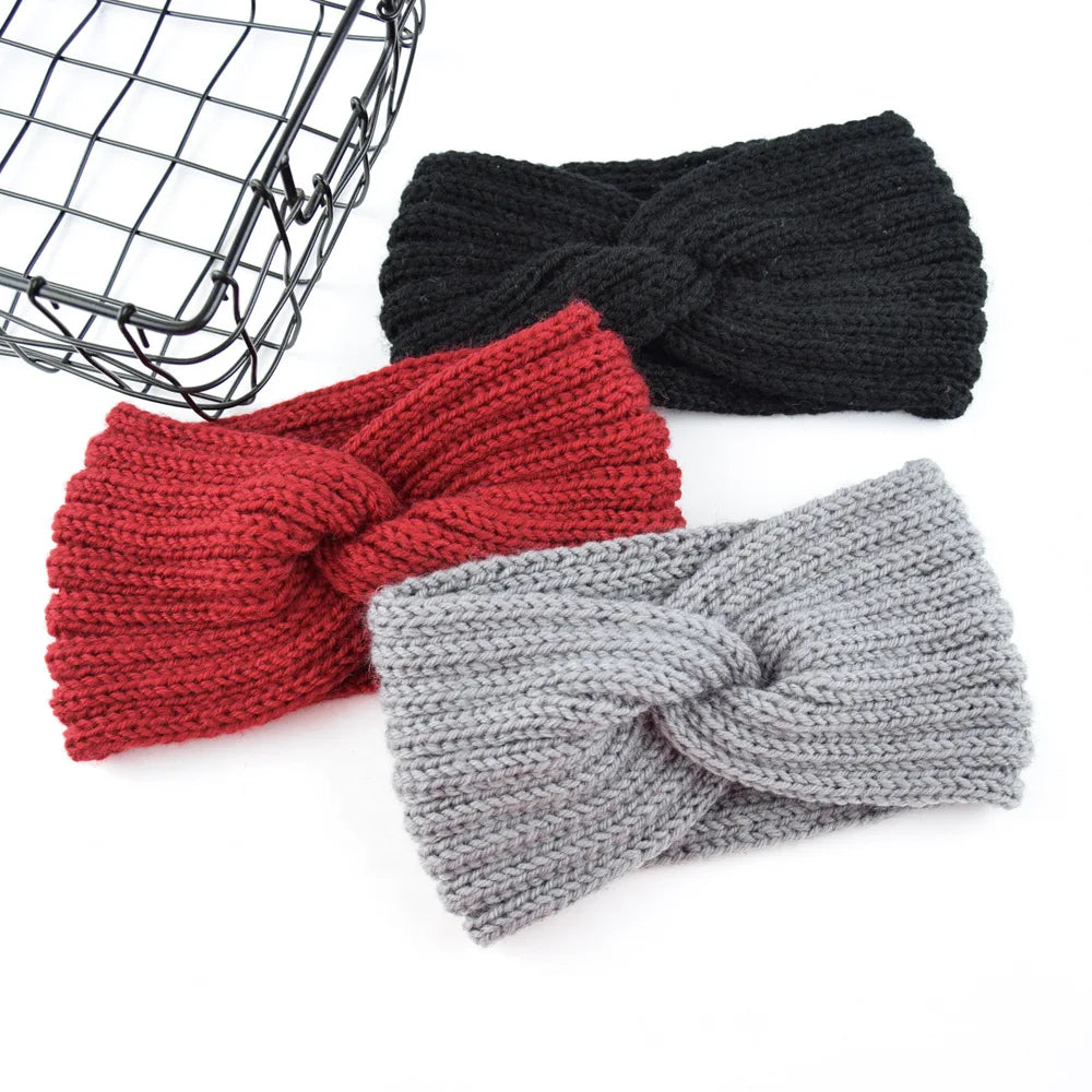 Autumn and Winter Accessories Women Knit Warm Elastic Hairband