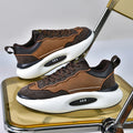 Trend Pattern Leather Pattern Shock Absorption Cushioning Thick Sole Sports Casual Walking Style Stylish Shoes for Men Men Sneak