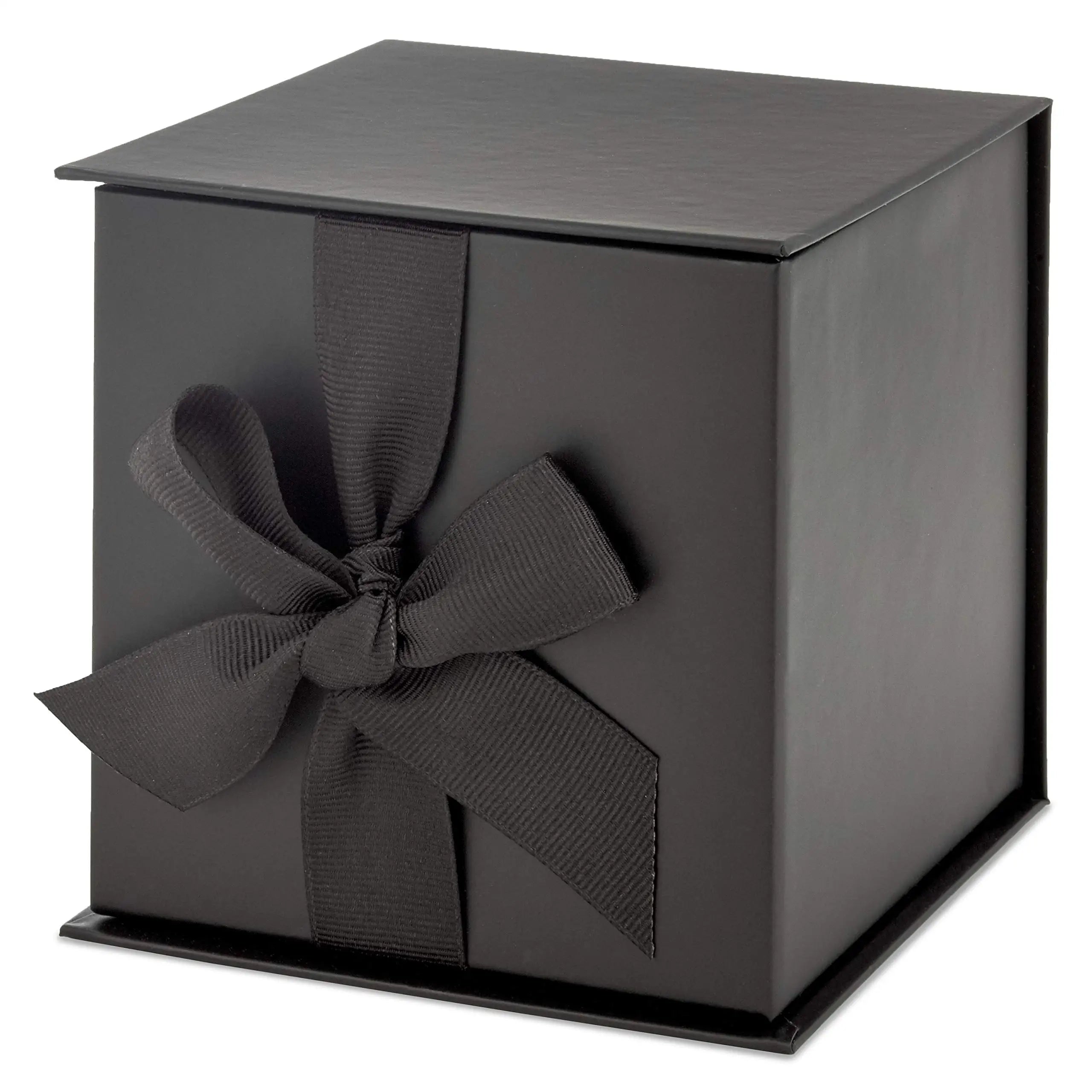 Small Collapsible Black Kraft Paper Gift Box for Weddings Graduations Birthdays Father's Day for Candle Display