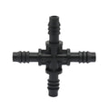 3/8 Inch 4 Way Plastic Barbed Connector Garden Irrigation Tube Fittings