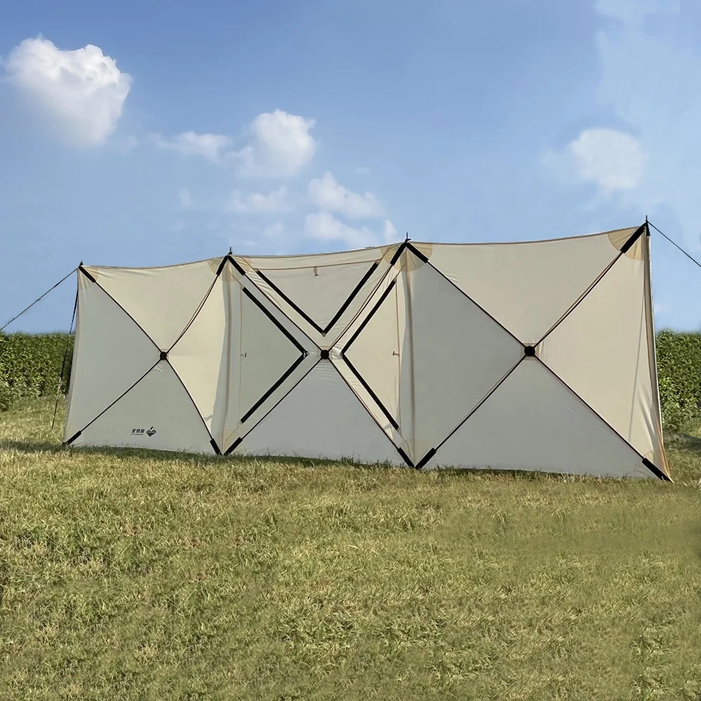 2024 Best Selling Camping Fun UV Sun Protection Easy Set 438x146CM Windproof 150D Oxford Fiber Glass Poles Waterproof Beach MegaBDM
