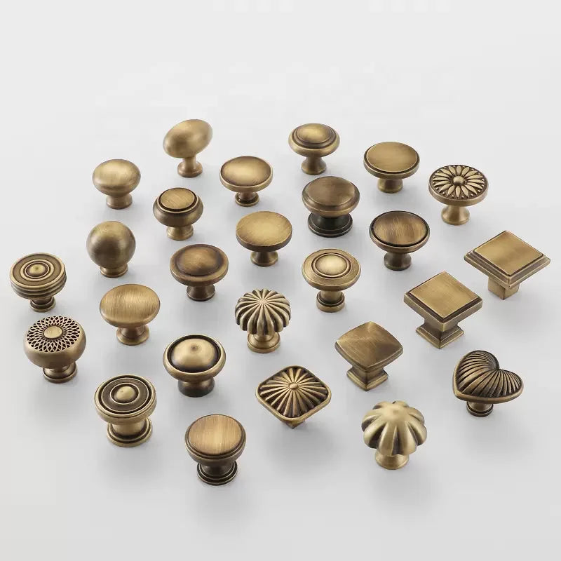 Hot Sale Antique Solid Brass Furniture Kitchen Cabinet Knobs Wardrobe Handle Drawer Pulls