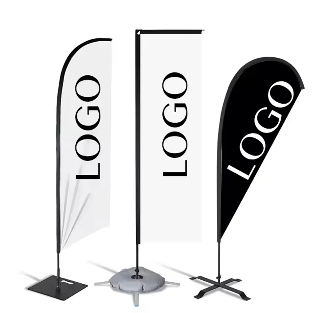 Lemonade Store Beach Flag Custom Flying Beach Flags Beach Marshmallow Food Feather Flag for Business and Advertising Banner