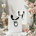 Customizable White Kraft Paper Gift Bags Durable Eco-Friendly for Shopping Jewelry Flowers Black Cardboard for Candles Furs