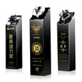 Customized Black Crystal Trophy  of Honor Gifts Custom Business Award Trophy With Star Diamond Pyramid Ornament