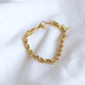 Inspire Jewelry Wholesale Jewelry Fashion 18K Gold Plated 316l Stainless Steel Twisted Rope Chain Bracelets Unisex Jewelry