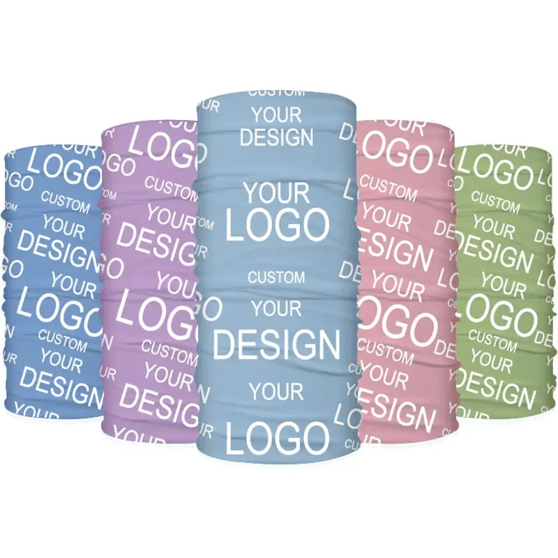 Custom Bandana Printed Logo Snood Seamless Tube Bandana Multifunctional Head Scarf Seamless Neck Gaiter Headband